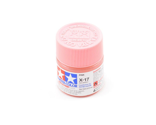 X-17 Gloss Pink Acrylic Paint 10ml Bottle (TAM81517)