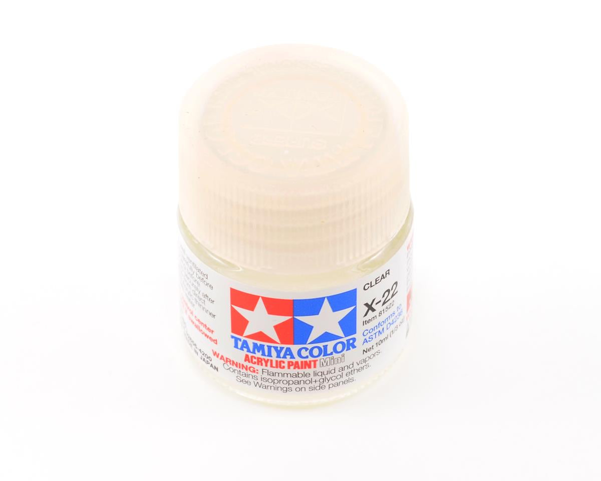 X-22 Gloss Clear Acrylic Paint 10ml Bottle (TAM81522)