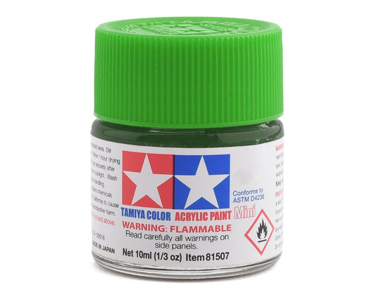 X-25 Gloss Clear Green Acrylic Paint 10ml Bottle (TAM81525)