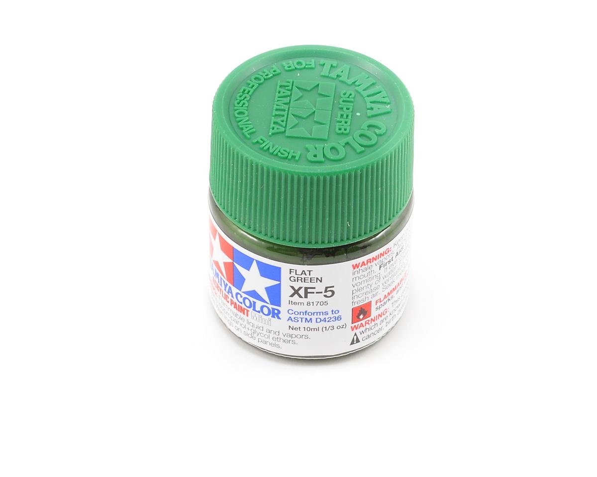 XF-5 Flat Green Acrylic Paint 10ml Bottle (TAM81705)