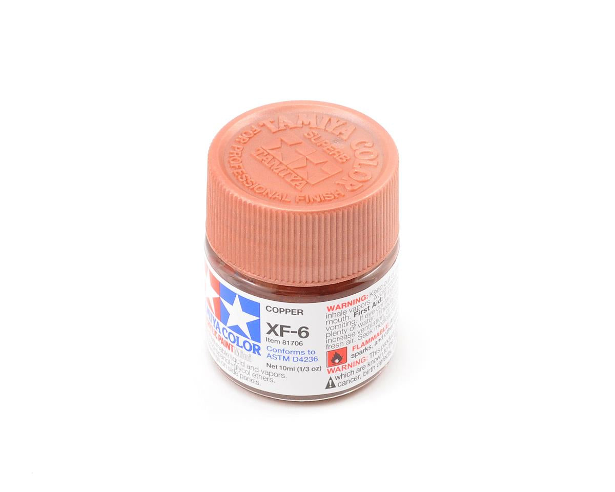 XF-6 Flat Copper Acrylic Paint 10ml Bottle (TAM81706)