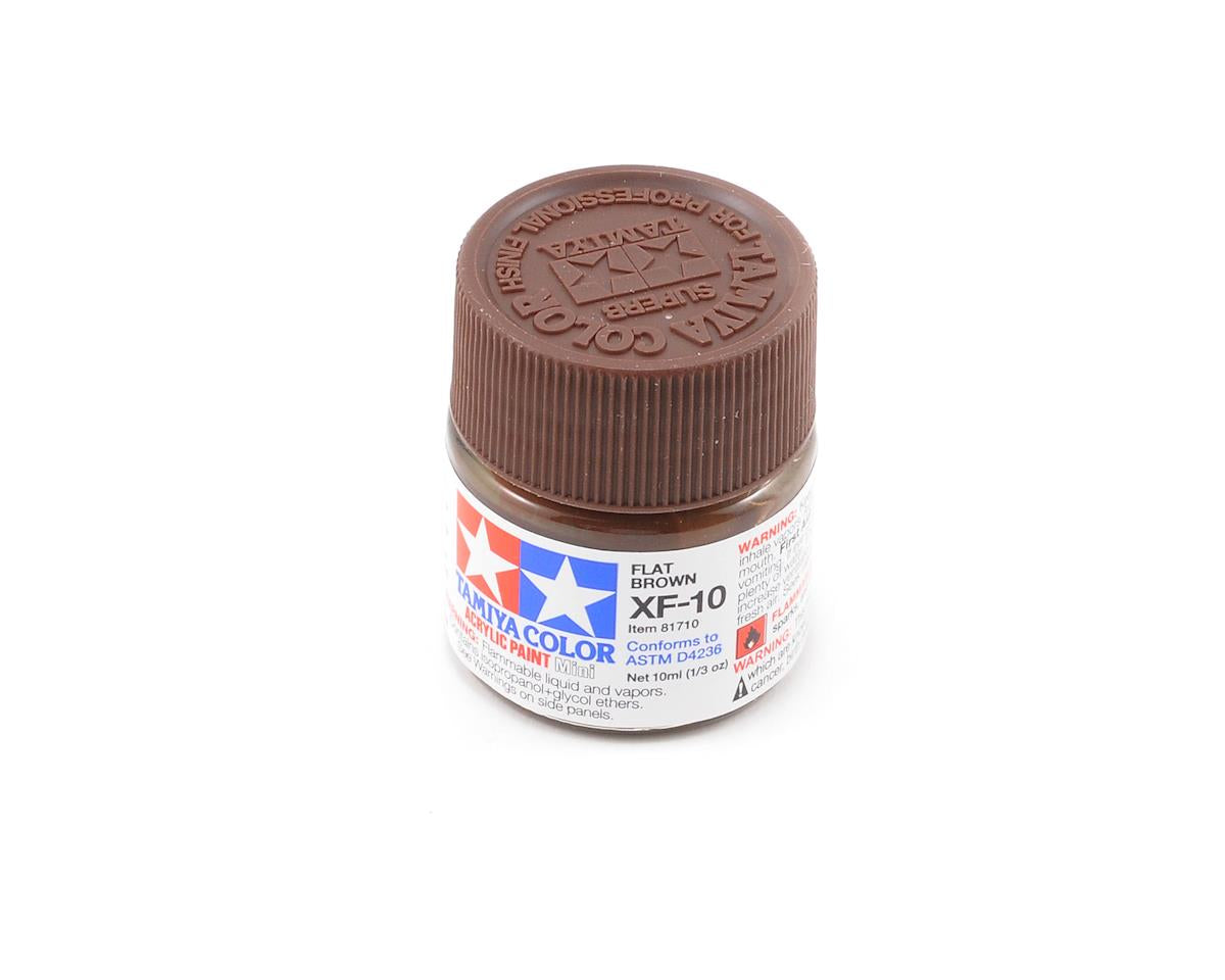 XF-10 Flat Brown Acrylic Paint 10ml Bottle (TAM81710)