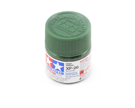 XF-26 Flat Deep Green Acrylic Paint 10ml Bottle (TAM81726)