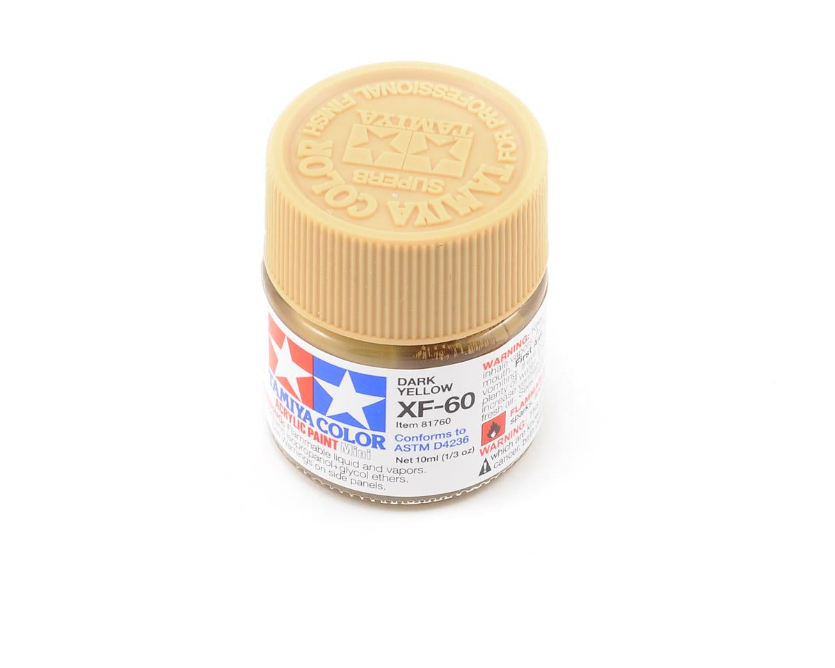 XF-60 Flat Dark Yellow Acrylic Paint 10ml Bottle (TAM81760)