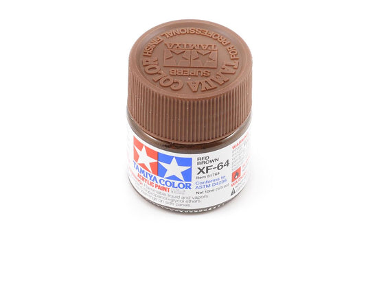 XF-64 Flat Red Brown Acrylic Paint 10ml Bottle (TAM81764)