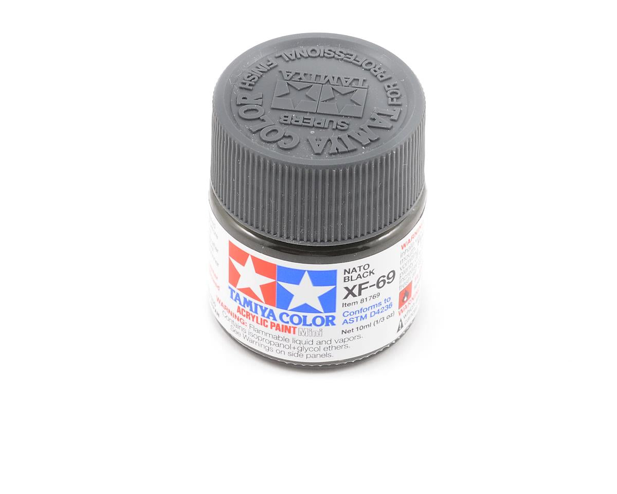 XF-69 Flat Black Acrylic Paint 10ml Bottle (TAM81769)