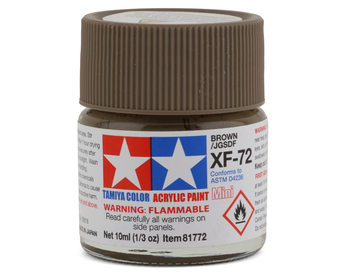 XF-72 Flat Brown Acrylic Paint 10ml Bottle (TAM81772)