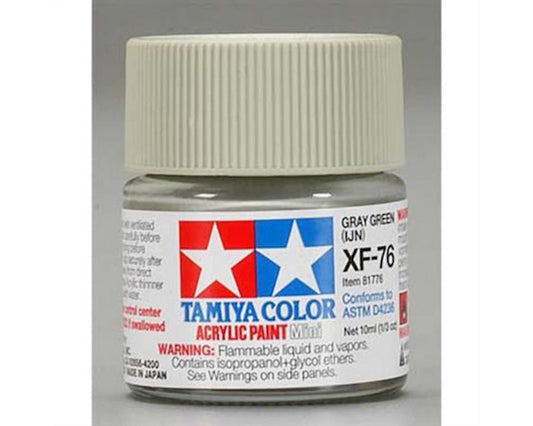 XF-76 Flat Gray Green Acrylic Paint 10ml Bottle (TAM81776)