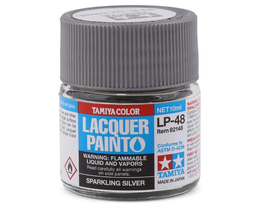 LP-48 Sparkling Silver Lacquer Paint 10ml Bottle (TAM82148)