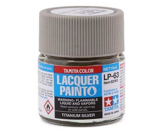 LP-63 Titanium Silver Lacquer Paint 10ml Bottle (TAM82163)