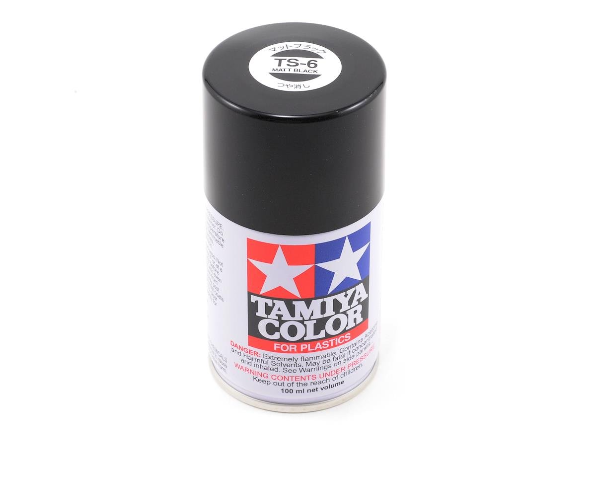 TS-6 Flat Black Lacquer Spray Paint 100ml Can (TAM85006)