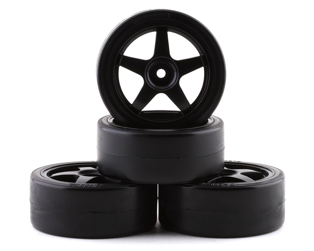 Drift 26mm Premounted Tires with Black Wheels for 1/10 Drift (4) (TAM9400564)