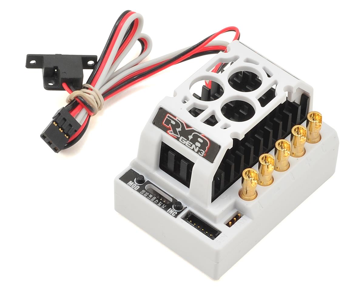 RX8 Gen 3 Competition Sensored/Sensorless Brushless ESC for 1/8 RC Vehicles (TEKTT2302)