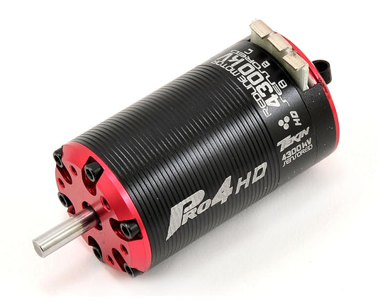 Pro4 HD 4-Pole Sensored/Sensorless Brushless 550 Motor 4300KV with 5mm Shaft for 1/10 RC Vehicles (TEKTT2518)