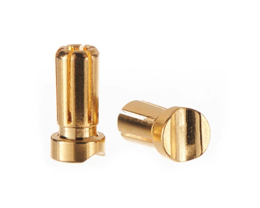 Gold Plated Male Bullet Connector 5mm (2) (TQW2509)