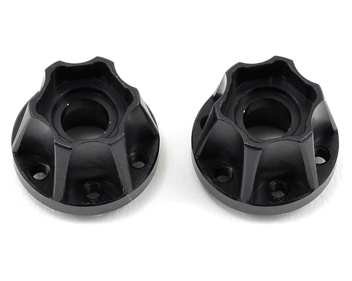 Aluminum SLW 600 Hex Hubs 0.6" Width Black for 1/10 Rock Crawler (2) (VPS07114)