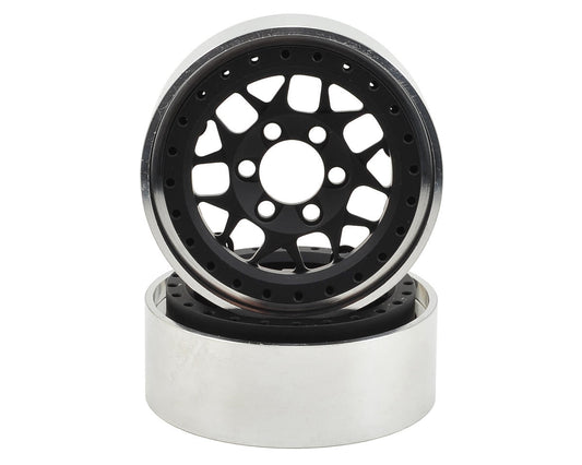 Aluminum KMC XD127 1.9" Black Beadlock Wheels for 1/10 Rock Crawler (2) (VPS07710)